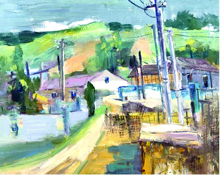 17.张丽娟《春雨后的乡村》40x50cm.jpg
