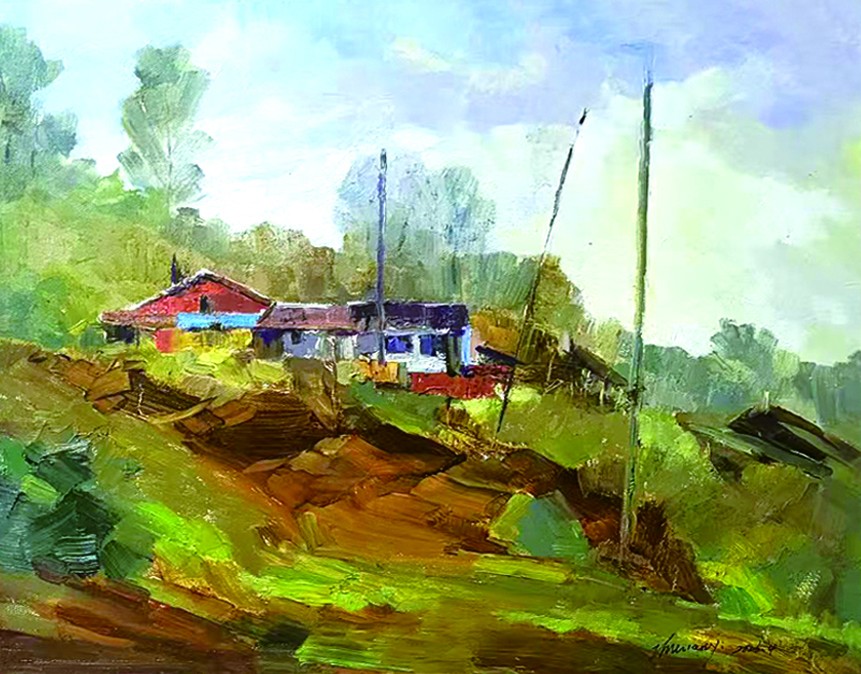 19.朱连义《农舍》40x50cm.jpg